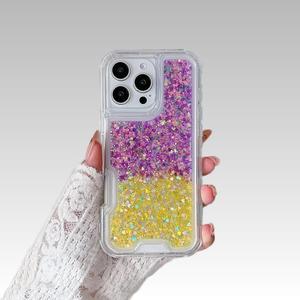 Coque Souple TPU Luxe 3-en-1 Scintillante avec Protection Caméra Intégrée pour <span class=keywords><strong>iPhone</strong></span> 17/16 Pro Max 15 14 13 - Product Image 5
