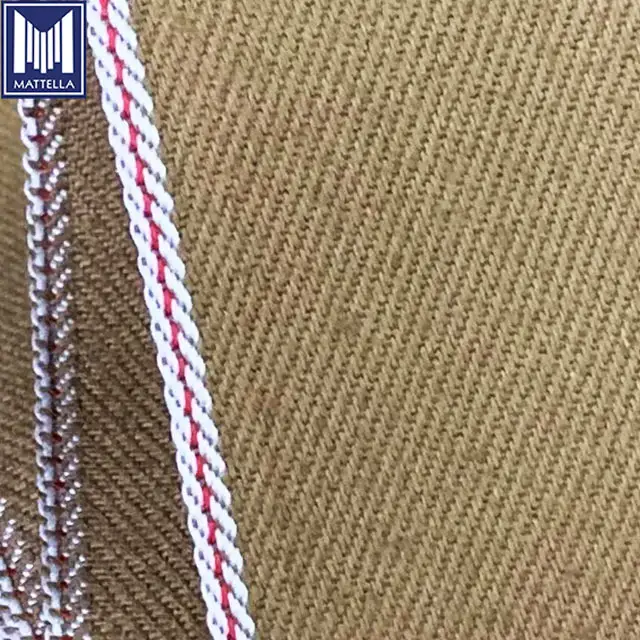 light weight summer collection 10.8oz 100% cotton khaki selvage chino twill japanese selvedge denim fabric for men women jeans