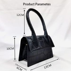 2023 <span class=keywords><strong>TikTok</strong></span> กระเป๋าถือขนาดเล็กสำหรับฤดูใบไม้ร่วงฤดูหนาวกระเป๋าสะพายไหล่หนังพียูพิมพ์ลายจระเข้สำหรับเด็กกระเป๋าถือขนาดเล็ก - Product Image 4
