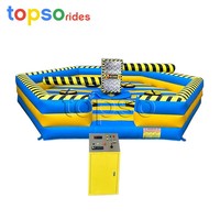 Vente Flash : Jeu d'obstacles gonflable commercial d'extérieur Wipeout Machine pour adultes et enfants