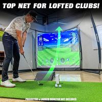 Cage de simulateur de golf pour plusieurs sports, filet de simulation de golf filet d'arc pour baseball/softball portable avec écran d'impact