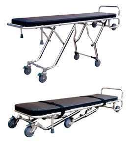 Multi-level Adjustment Foldable Funeral Mortuary Trolley Stretcher