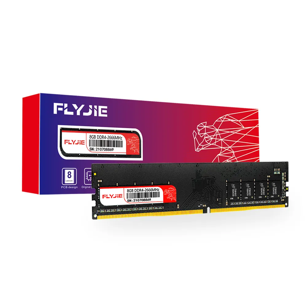 Flyjie Computer parts DDR3 DDR4 2GB 4GB 8GB 16GB PC RAM 12800 1333MHz 2400MHZ 2666MHZ 3200MHZ Memory