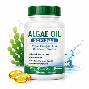 Capsules d'huile d'algues <span class=keywords><strong>DHA</strong></span> végétaliennes, Oméga 3, haute pureté, 1000mg, qualité alimentaire, approvisionnement en vrac, OEM, marque privée - Product Image 2