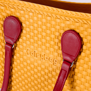 Femmes grande capacité italie <span class=keywords><strong>Obag</strong></span> Designer Shopping sac fourre-tout coloré tissé motif PU poignée Portable EVA Fairybag pour la plage - Product Image 4