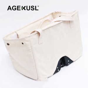 AGEKUSL Canvas Vintage Front Basket Bag Ciclismo Bike Rack Pack Carrier Fit para <span class=keywords><strong>Brompton</strong></span> 3Sixty Bicicleta plegable - Product Image 3