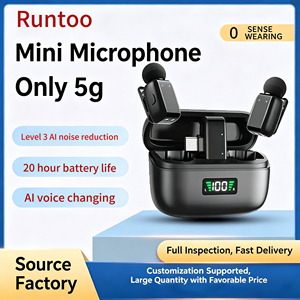 ไมโครโฟนไร้สายแบบหนีบปกเสื้อ New SX35mini Fingertip Portable C 2.4G พร้อมระบบตัดเสียงรบกวน AI ระดับ 3 สำหรับการถ่ายทอดสดกลางแจ้ง - Product Image 1