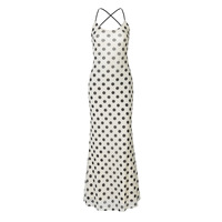 2025 été Vintage à pois robe pour femmes élégant sur le genou sans manches sangle décontracté coupe genou longueur pour les fêtes
