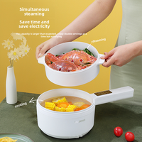 Mini-casserole électrique 2/3L à long manche, antiadhésive, avec contrôle intelligent de la température, idéale pour dortoir