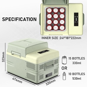 Prix d'usine <span class=keywords><strong>Réfrigérateur</strong></span> de véhicule 12L Compresseur de réfrigération AC DC Mini <span class=keywords><strong>réfrigérateur</strong></span> portable pour voiture - Product Image 2