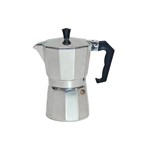 Bình pha cà phê Moka bằng kim loại cổ điển, hai van, mini, dùng trên bếp, có nắp, kiểu Pour Over - Product Image 1