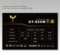 OEM ATX Modüler Olmayan 80Plus Gold 850W 1000W Masaüstü Bilgisayar PSU'su 120mm Fanlı Sunucu Güç Kaynağı Metal UL/CE Sertifikalı Doğrudan