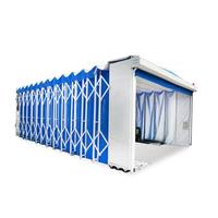 Cabine de peinture mobile télescopique automatique, bonne performance d'étanchéité pour les travaux de finition de surface de cadre métallique