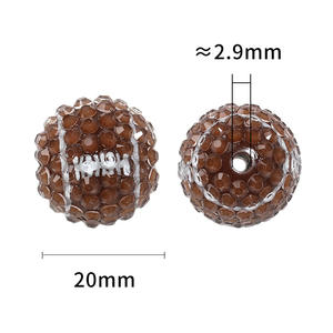 Novedad, Cuentas de Resina Acrílica de 20 mm con Estampado de Baloncesto, Fútbol y Béisbol, Cuentas de Estrás para Hacer Bolígrafos, Marca Xxm - Product Image 6