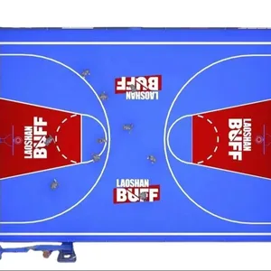 20x25 Feet Outdoor Half Court Basketball Of Playground Flooring For Backyard Basketball Court