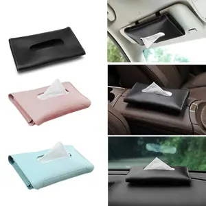 Auto Tissue Box Case Cover Handdoek Sets Auto Zonneklep Pu Lederen Tissue Box Houder Auto Interieur Decoratie Accessoires