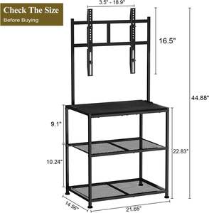 Moderno Soporte de <span class=keywords><strong>TV</strong></span> de Madera para Pantallas de 23-50 <span class=keywords><strong>Pulgadas</strong></span>, con Estantes de Almacenamiento para Sala de Estar, Dormitorio, Hotel, Comedor, Multiusos y Ajustable - Product Image 3