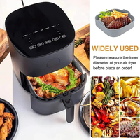 Panier de cuisson en silicone pour friteuse à air, carré, réutilisable, résistant à la chaleur, accessoires pour four à air fryer