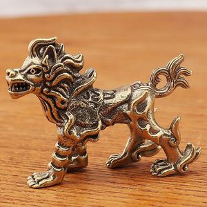 Figurines traditionnelles en laiton Dragon Neuf Fils, sculpture mythologique chinoise artistique peinte en 3D, pour décoration de bureau et objet décoratif de théière - Product Image 3