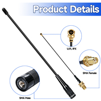 Antenne omnidirectionnelle ABBREE 915 MHz 20 cm à gain élevé avec connecteur mâle, amplificateur de signal longue portée pour module sans fil LoRa IoT
