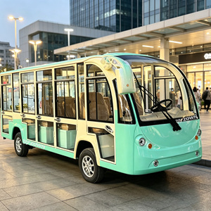 Bus électrique panoramique de grande capacité (19 places) avec sièges rembourrés pour les opérations en station balnéaire - Product Image 1