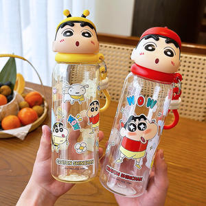 Botella de agua Zuo Mu Crayon Shin-chan de 500 ml a prueba de fugas con correa portátil para estudiantes, regalo para el regreso a clases - Product Image 4