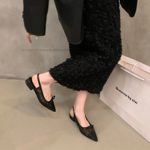 Chaussures plates d'été respirantes en maille à talon bas avec nœud, style féerique, pour femmes - Vente en gros usine - Product Image 4