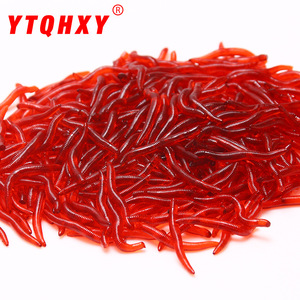 Señuelo de Pesca Suave Ytqhxy, 3.5 cm, Gusano Artificial Rojo para Carpa Crucian, Pesca en el Mar, 100 Unidades por Bolsa - Product Image 3