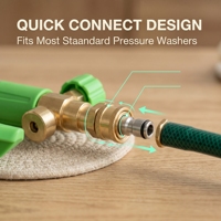 Canon à mousse réglable en cuivre pur DJ-PA010 1000 ml, pulvérisateur de mousse haute pression pour lavage auto avec bouteille en PP de qualité alimentaire
