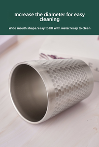 Tazza Martellata a Doppia Parete in Acciaio Inox 304, Resistente al Calore, Regalo Premium, Boccale da Birra per Caffè e Ristoranti - Product Image 4