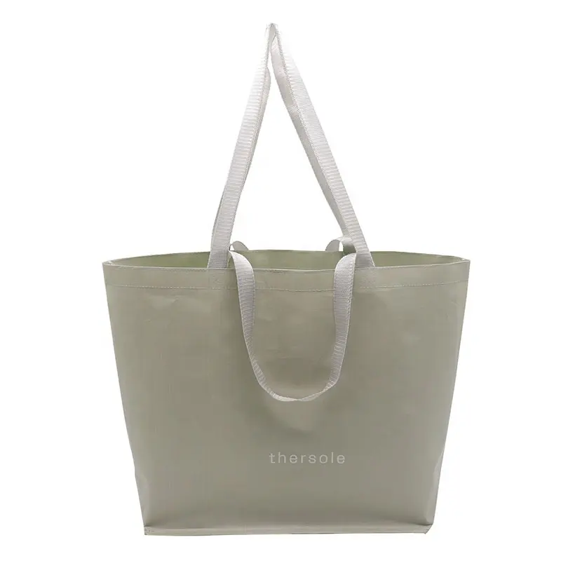 Bolsa reutilizável eco-friendly para mercearia, bolsa reciclada pp, tecido, saco de compras com logotipo personalizado