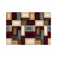 Tapis de cuisine lavable antidérapant, motif abstrait moderne vintage, en polypropylène/polyester, à poils ras, facile à nettoyer pour la cuisine
