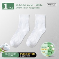 Chaussettes jetables personnalisées OBM pour les voyages et les vacances, chaussettes en coton biologique compressé à usage unique, coupe basse, chaussettes en coton pour la cheville, blanc et noir