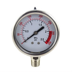 Hiệu Suất Cao 63Mm Dầu Đầy Đo Áp Suất 1Mpa 1.6mpa <span class=keywords><strong>2</strong></span>.5Mpa OEM Tùy Chỉnh Brass Chất Liệu Dưới Gắn 1/<span class=keywords><strong>2</strong></span> PT - Product Image 2