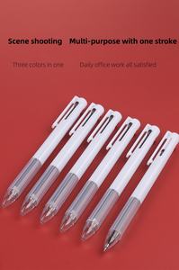 批发促销多功能书写流利中性笔 HOMU 品牌办公学校用定制徽标塑料笔 0.5 毫米 蓝色 红色 - Product Image 5