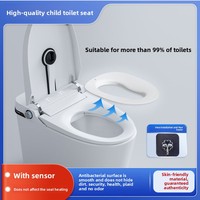 Siège de toilette intelligent pour enfants, antibactérien, en PP, avec fonction capteur, style américain