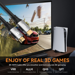 Câble vidéo HD plaqué or 8K 60Hz 4K 120Hz 3D 48gbps version 2.1 Câble HDMI vers <span class=keywords><strong>HMDI</strong></span> - Product Image 2