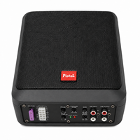 Subwoofer de voiture actif ultra compact 200W Max 100W RMS 12V avec entrée ligne, filtre passe-bas, amplification des basses et télécommande