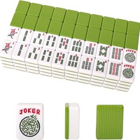 Mini Mahjong de voyage portable, tuiles faites à la main, style américain/occidental, pour la maison, le dortoir, la chambre, l'extérieur, cadeau