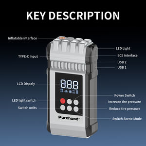 Pack <span class=keywords><strong>Booster</strong></span> <span class=keywords><strong>Professionnel</strong></span> avec Gonfleur de Pneus 150 PSI pour Voiture Camion Urgence en Route Nouveauté Super Condensateur Démarreur de Batterie - Product Image 4