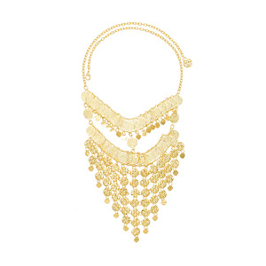 Hot Sale Adult Girl's Fashion Shiny Gold Plated Alloy Coin Face Chain Mask <strong>Veil</strong> With Tassel <strong>Headband</strong> Forehead Eye Accessories - Product Image 5