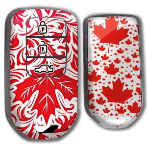 Funda para llave de coche personalizada con diseño de la bandera canadiense, adecuada para Honda, Gimli, Land Rover, Jaguar y Haval. - Product Image 1