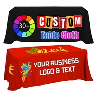 Personnalisé votre texte Logo moderne jeter Style nappe couverture de Table pour la maison publicité commerce exposition fête événements