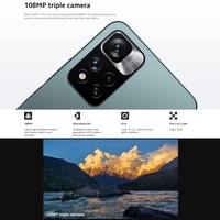Nuevo Redmi Note 11 Pro + 5G, Cámara de 108MP, 6GB + 128GB, Teléfono Mi, Versión Global, Smartphone