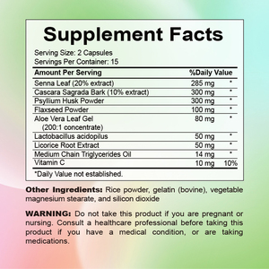 Suplemento Avanzado para la Desintoxicación del Colon y el Intestino, Cápsulas de Limpieza de 15 Días - Product Image 2
