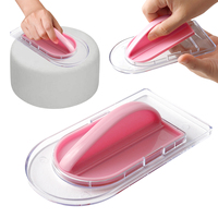 Outils lisseurs de gâteau 2-en-1 en plastique avec poignée détachable, lisseur de glaçage et de fondant, polisseur de surface de gâteau pour outils de pâtisserie