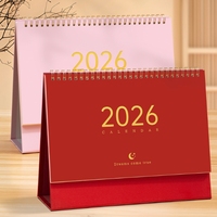 Calendrier de table en bois Morandi 2026 Décoration de bureau avec horloge et cadre photo pour étudiants