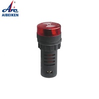 Lampe de signalisation sonore AD16-22SM, rouge, AC/DC, LED 24V, voyant lumineux clignotant, alarme, 7/8 pouces, 22 mm, buzzer