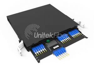 Cheap Price 1U MPO MTP-LC 144 Ports Fiber Optic Patch Panel 12 Sets MTP Modules 19 Inch Optical Distribution Frame