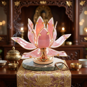 Lámparas de loto para santuarios budistas y eventos religiosos, ideales para la oración en el hogar o para la adquisición en templos, estilo Asia Light - Product Image 5